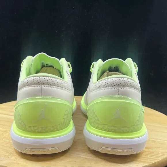 Nike Air Jordan ADG 4 Golf Shoes Bone White Volt Green Men’s Size 9 (DM0103-003)