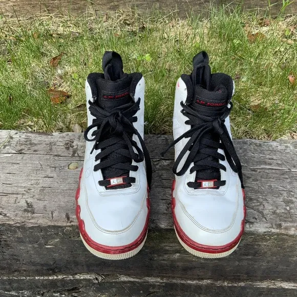 Nike Air Jordan Fussion 9 Red White Black Men Sneaker Size 9.5 Shoes 352753-102