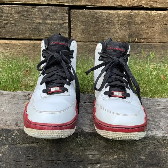 Nike Air Jordan Fussion 9 Red White Black Men Sneaker Size 9.5 Shoes 352753-102