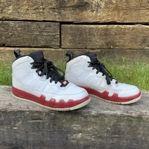Nike Air Jordan Fussion 9 Red White Black Men Sneaker Size 9.5 Shoes 352753-102