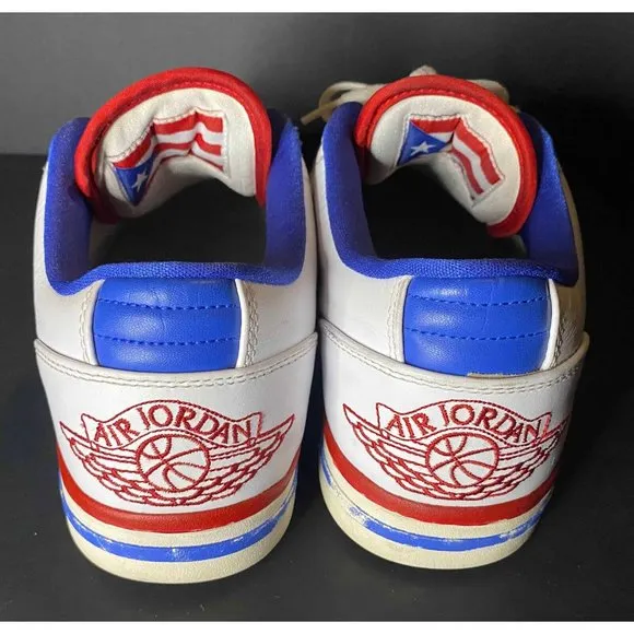 Nike Air Jordan Phly Mens 9 White Blue Athletic Shoes Low Sneakers 323085-164