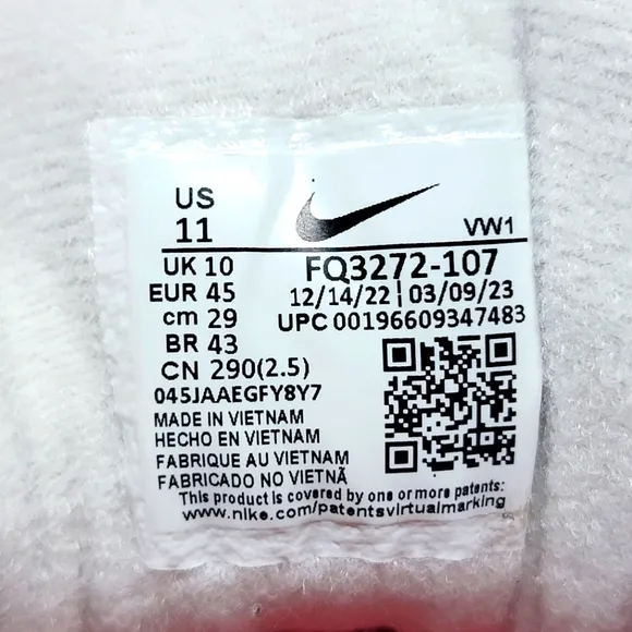 Nike Air Max 1 '86 OG G TB P White Red Golf Shoes Men's Size 11 FQ3272-107 New