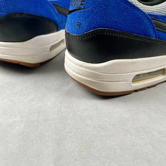 Nike Air Max 1 Essential Grey Mist/Black-Lyon Blue 537383-022 Men Size 11 EUC