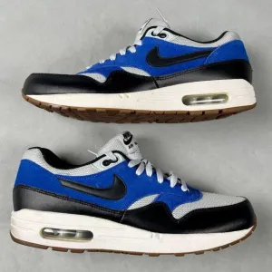 Nike Air Max 1 Essential Grey Mist/Black-Lyon Blue 537383-022 Men Size 11 EUC