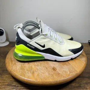 Nike Air Max‎ 270 Golf White Volt Athletic Shoes Men's Size 9 CK6483-105
