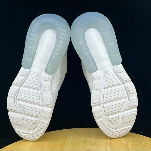 Nike Air Max 270 GS White Metallic Silver Shoes Sz 6Y NEW* 943345-103 (7.5 Wmns)