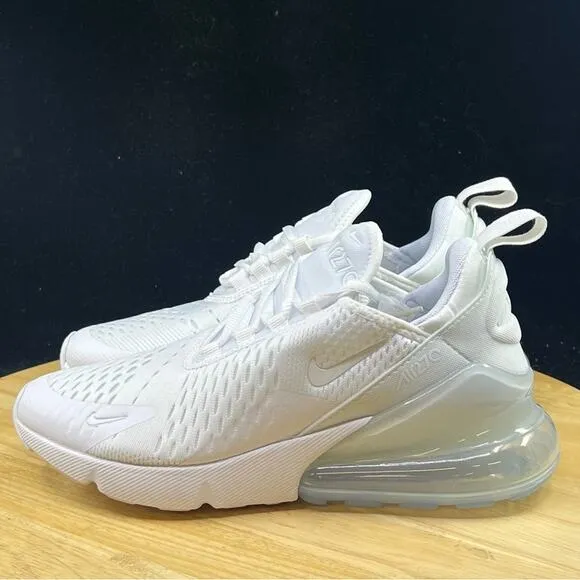 Nike Air Max 270 GS White Metallic Silver Shoes Sz 6Y NEW* 943345-103 (7.5 Wmns)