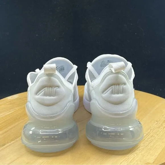 Nike Air Max 270 GS White Metallic Silver Shoes Sz 6Y NEW* 943345-103 (7.5 Wmns)