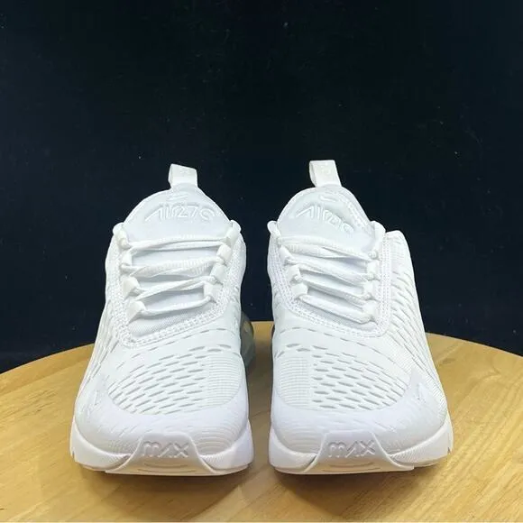 Nike Air Max 270 GS White Metallic Silver Shoes Sz 6Y NEW* 943345-103 (7.5 Wmns)