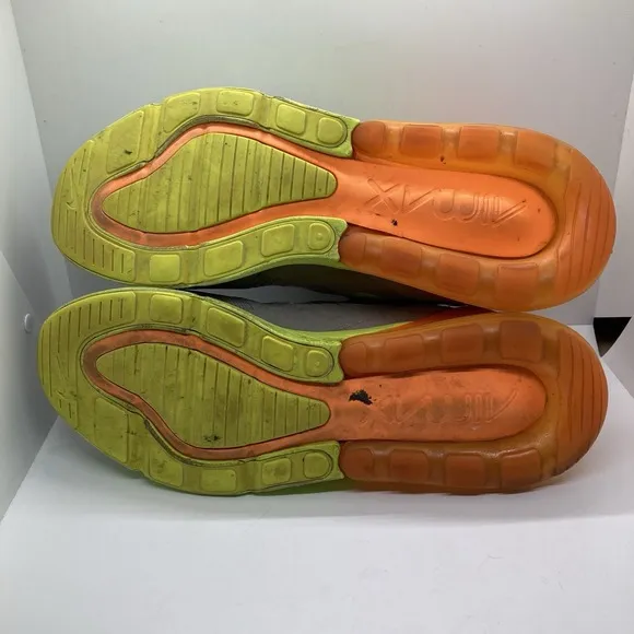 Nike Air Max 270 Mens 13 Gray Orange Green Athletic Sneaker Shoes AH8050-012