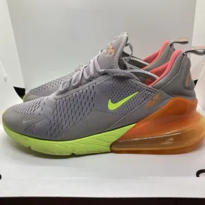 Nike Air Max 270 Mens 13 Gray Orange Green Athletic Sneaker Shoes AH8050-012