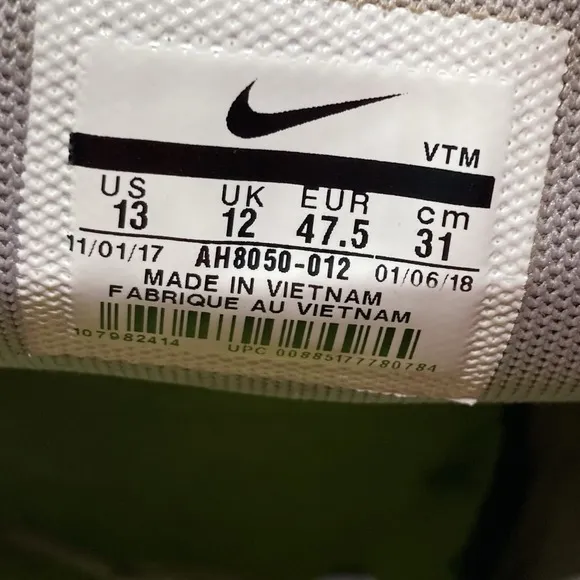 Nike Air Max 270 Mens 13 Gray Orange Green Athletic Sneaker Shoes AH8050-012