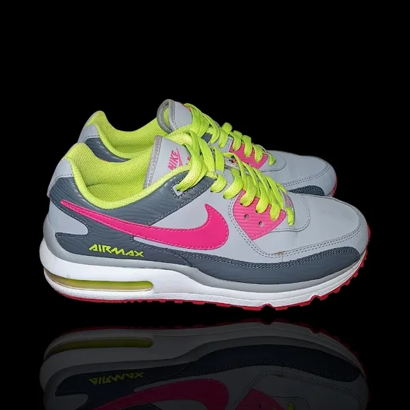 Nike Air Max 443369-063 Gray Casual Shoes Sneakers Youth / Men's 6 - Women's 7.5