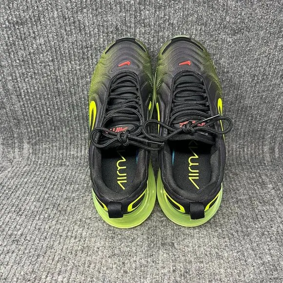 Nike Air Max 720 Neon Collection Black Green Athletic Shoes Mens 7.5 AO2924-008