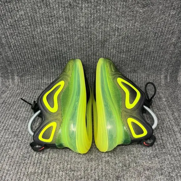 Nike Air Max 720 Neon Collection Black Green Athletic Shoes Mens 7.5 AO2924-008