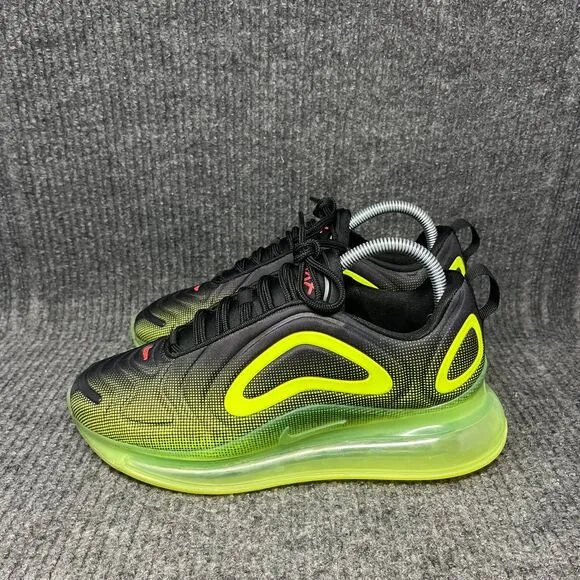 Nike Air Max 720 Neon Collection Black Green Athletic Shoes Mens 7.5 AO2924-008