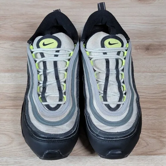 Nike Air Max 97 Icons Shoes Mens Size 11.5 Black Platinum Athletic DX4235-001