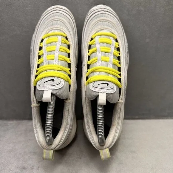 Nike Air Max 97 Size 7Y (Womens 8.5) Shoes White Volt Just Do It Athletic