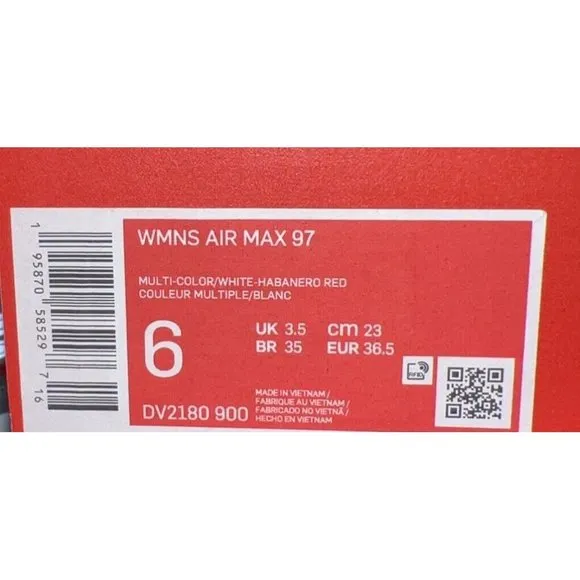 Nike Air Max 97 Washed Denim Womens Athletic Shoes Sneakers Size 6 DV2180-900