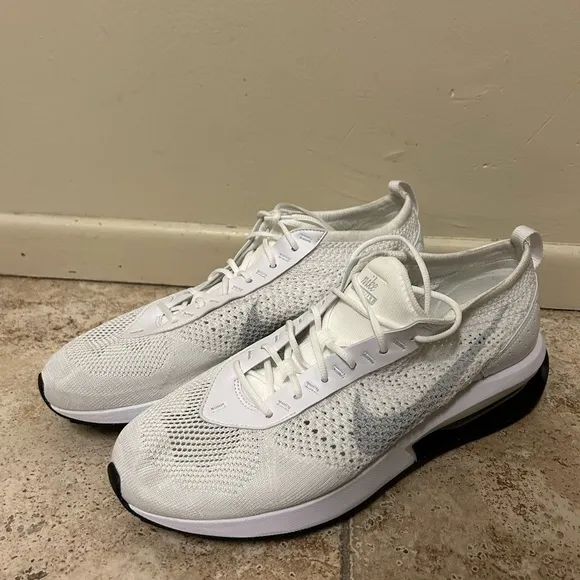 Nike Air Max Flyknit NN Men's Size 11.5 FJ4002-100 White Lace Up Athletic Shoes