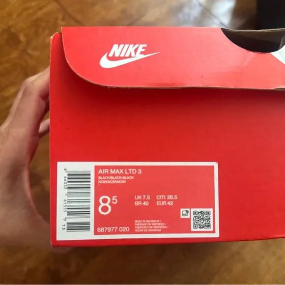 Nike Air Max LTD Triple Black Men's Shoes size 8.5