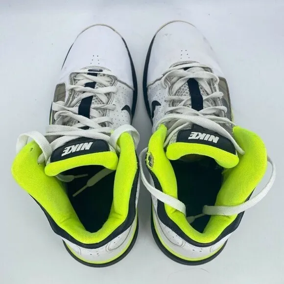 Nike Air Max Men Size 10.5 Lace Up White Neon Athletic Shoes 407535-101