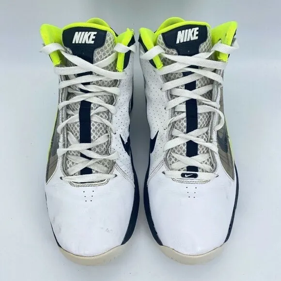 Nike Air Max Men Size 10.5 Lace Up White Neon Athletic Shoes 407535-101