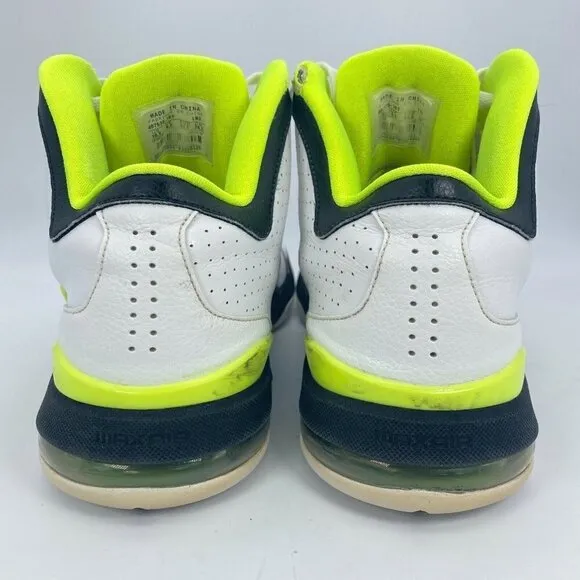 Nike Air Max Men Size 10.5 Lace Up White Neon Athletic Shoes 407535-101