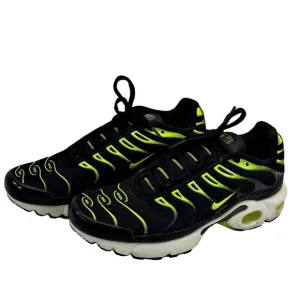 Nike Air Max Plus GS Size 7Y 655020-086 Black Volt Green Neon Shoes Womens 8.5