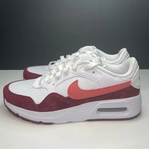 Nike Air Max SC White Black Red Athletic Shoes FJ3242-100 Women's Size 7.5