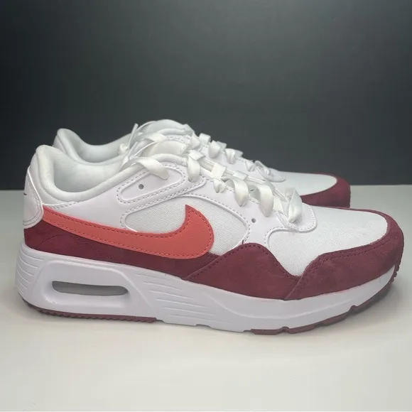 Nike Air Max SC White Black Red Athletic Shoes FJ3242-100 Women's Size 7.5