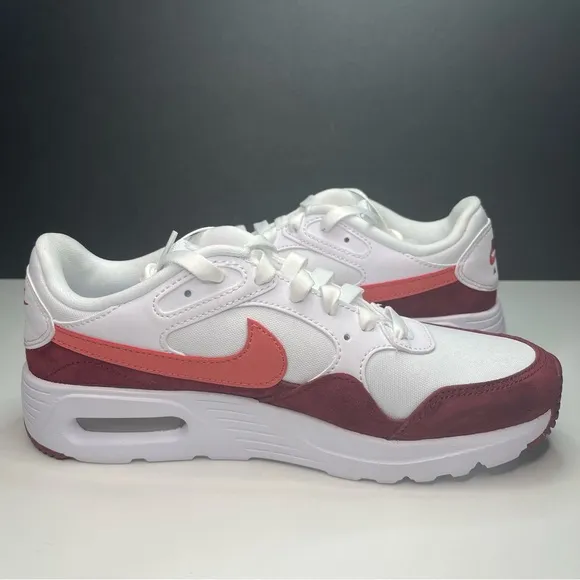 Nike Air Max SC White Black Red Athletic Shoes FJ3242-100 Women's Size 7.5