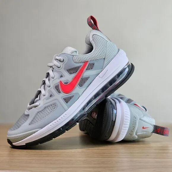 Nike Air Max Genome 360 Shoes Youth 7 Grey White Red Black Vapormax Sneakers New