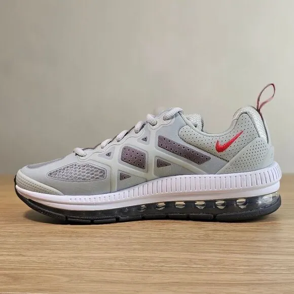 Nike Air Max Genome 360 Shoes Youth 7 Grey White Red Black Vapormax Sneakers New