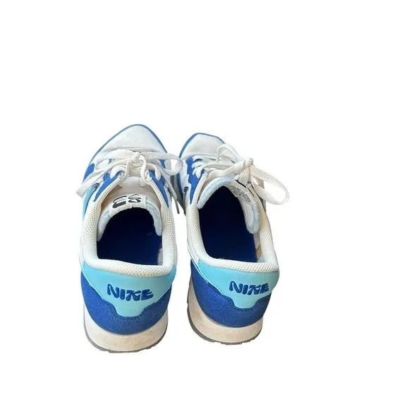 NIKE Air Pegasus 83 Double Swoosh Shoes Mens Sz 9 White Sail Old Royal Blue‎ EUC