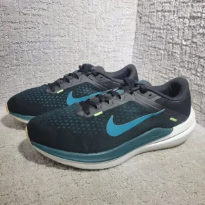 Nike Air Winflo 10 Men's Size 10 US Black Blue Running Shoes Athletic DV4022-008