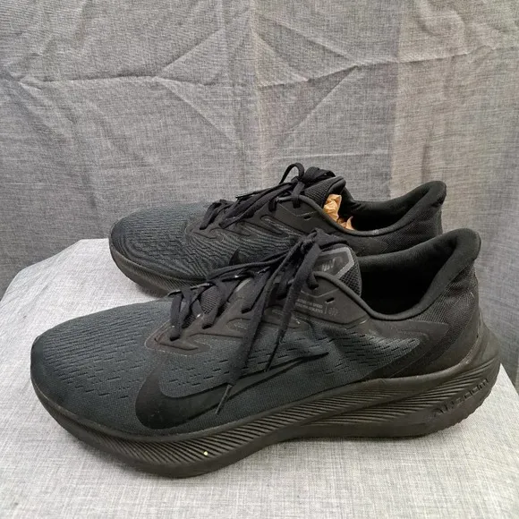Nike Air Zoom Winflo 7 Mens Size 14 Black Athletic Shoes Sneakers CJ0291-001