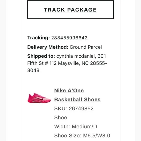 Nike A’ja One Pink Aura Athletic Shoes Size 6 NIB