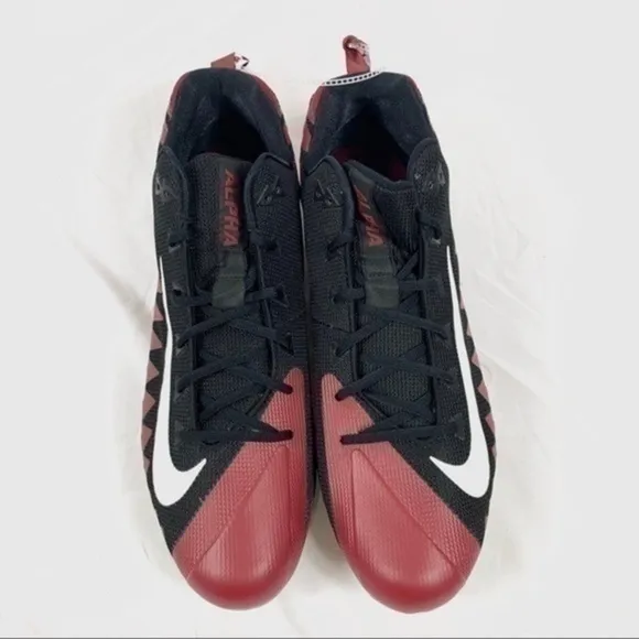 Nike Alfa Cleat Red Black shoes Men size 17