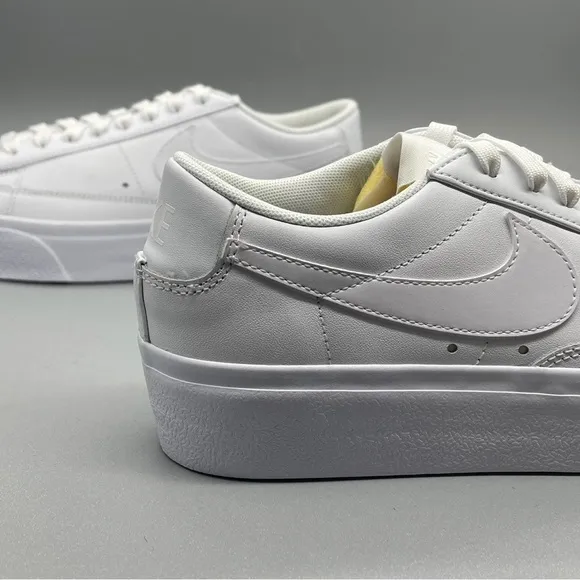 Nike Blazer Low Platform Shoes Women’s Triple White Brand New