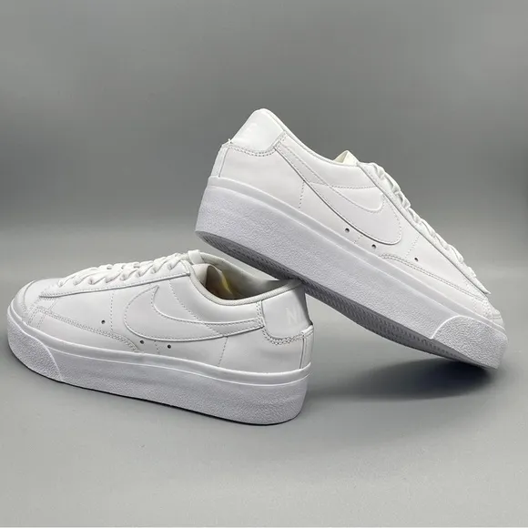 Nike Blazer Low Platform Shoes Women’s Triple White Brand New