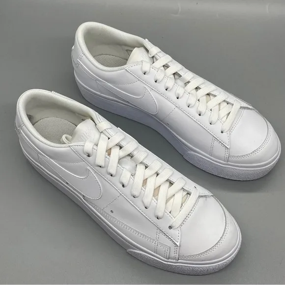 Nike Blazer Low Platform Shoes Women’s Triple White Brand New