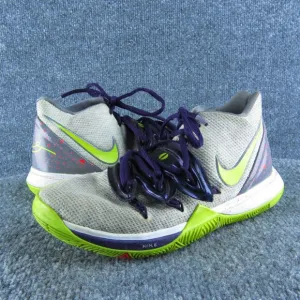 Nike Boys Sneaker Shoes Sz Y 5 Medium Athletic Gray Fabric Lace Up