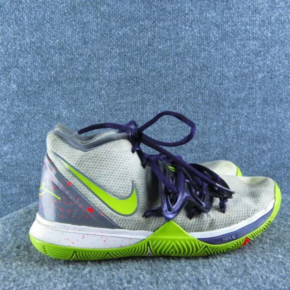 Nike Boys Sneaker Shoes Sz Y 5 Medium Athletic Gray Fabric Lace Up
