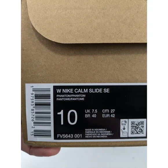 Nike Calm SE Slide Sandals - Phantom Marble - 10W 9M