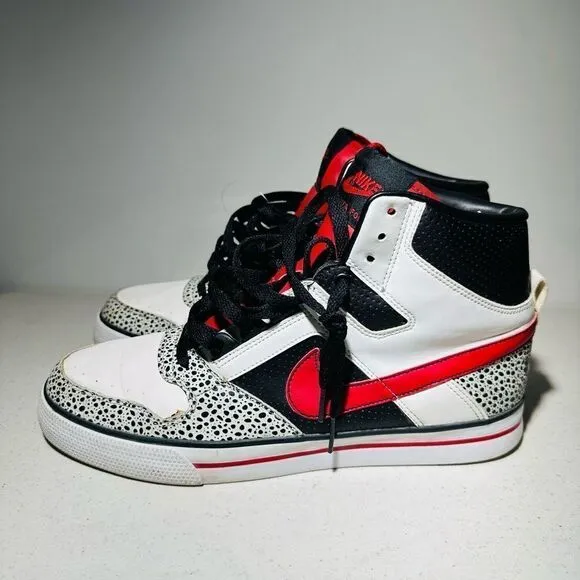 Nike Delta Force High Men's Size 11 US Athletic Shoes White Black Red 370424-161