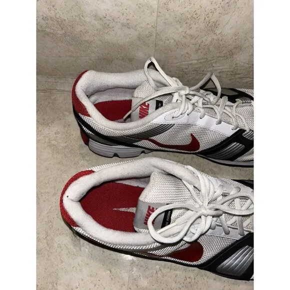 Nike Dual Fusion TR White/Red/Black Athletic Running  Dad Shoes Men’s Size 14