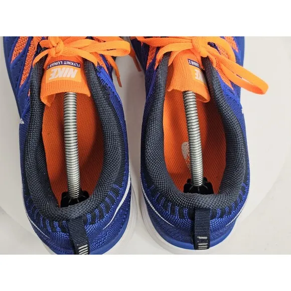 Nike Flyknit Lunar 2 Orange Blue Athletic Running Sneakers Shoes Mens Size 13