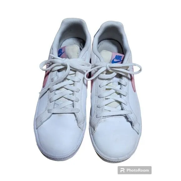 Nike Girls Athletic Shoes (GS) White PINK Sneaker Blue Size 6Y