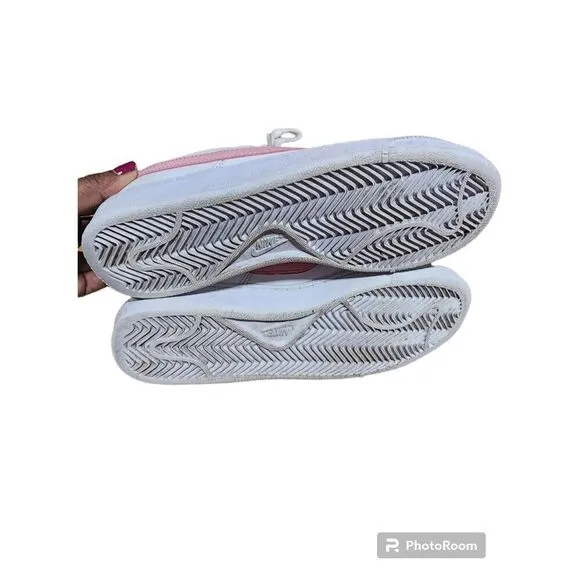 Nike Girls Athletic Shoes (GS) White PINK Sneaker Blue Size 6Y